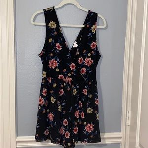 black floral romper